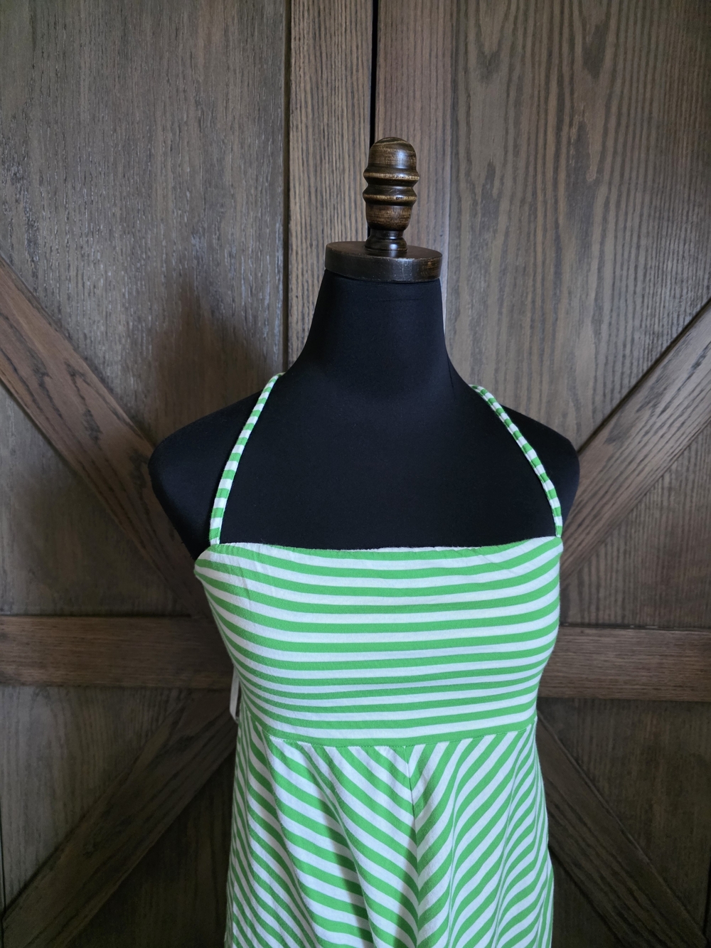 Lilly Pulitzer Green and White Striped Halter Dress - Picture 2 of 3